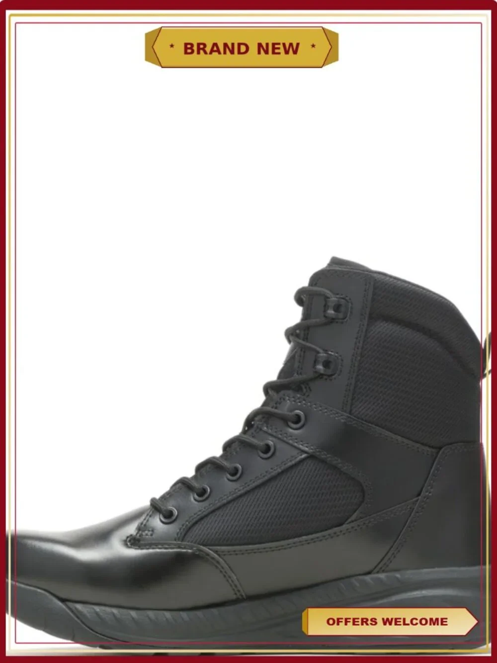Tactical Boots Lightweight Athletic Wedge Platform Full Rubber Outsole